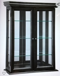 Design Toscano, Wall Cario Cabinet, Black, Like New, Retail - $210