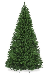 Premium Artificial Spruce Christmas Tree w/ Foldable Metal Base, 9ft