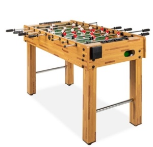 Foosball Game Table, Arcade Table Soccer w/ 2 Cup Holders, 2 Balls - 48in