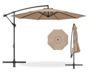 Offset Hanging Patio Umbrella - 10ft, Tan