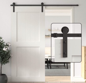 WINSOON Straight Design Barn Door Track Kit, Appears new