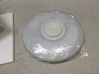 LED Flushmount Light Fixture with Bluetooth Speaker and Remote. appears New