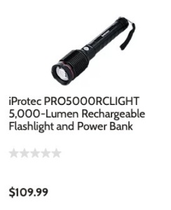 I Protec, Pro 5000RC, Flashlight Only, E-Commerce Return, Powers Up