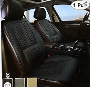 Black Panther, Car Seat Covers, Black, With Lumbar Support, Like New, Retail - $73.99