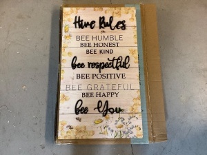 Hive Rules Wall Decor, Appears New