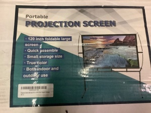 Portable Projection Screen, 120 inch foldable large screen, Appears New