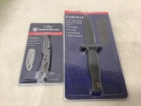 Set of 2 Knives, High Carbon Stainless steel, E-Commerce Return, Appears New