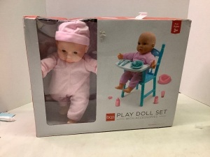 Play Doll Set with Accessories, Appears New