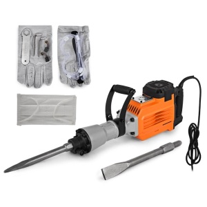 VEVOR 3500W Electric Demolition Jack Hammer Concrete Breaker Punch 2 Chisel Bit. Appears New