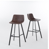 Lot of (6) Noble House&nbsp;Dax 30 in. Brown and Black Bar Stools. Appear New