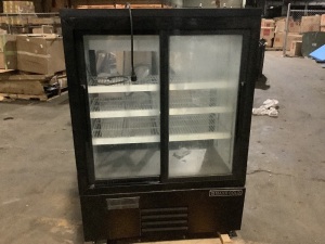 Maxx Cold Double Glass Sliding Door Merchandiser Refrigerator - For Parts or Repair 