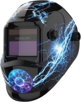 YESWELDER True Color Solar Powered Auto Darkening Welding Helmet, Wide Shade 4/9-13 for TIG MIG ARC