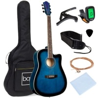 Full Size Beginner Acoustic Guitar Set with Case, Strap, Capo - 41in&nbsp;