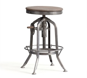 Pottery Barn , Wood Roating Stool, Like New, Retail - $299