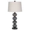Threshold Glass Table Lamp in Dark Smoke Finish. Appears New