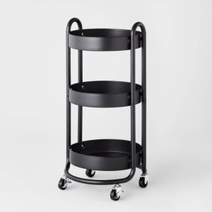 3 Tier Round Metal Utility Cart