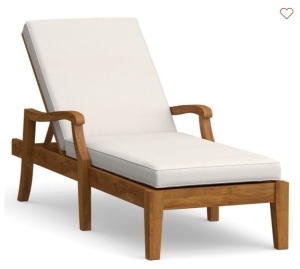 Pottery Barn, Single Chaise Cushion, Sunbrella, Natural, Like New, Retail - $349