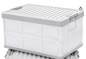 Collapsible Storage Bin with Lid, Appears New