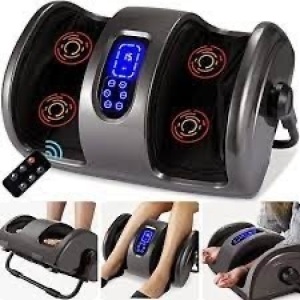 Reflexology Shiatsu Foot Massager w/ High-Intensity Rollers, Remote Control