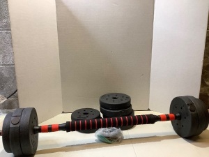 Set of Weights with Bar, Appears New