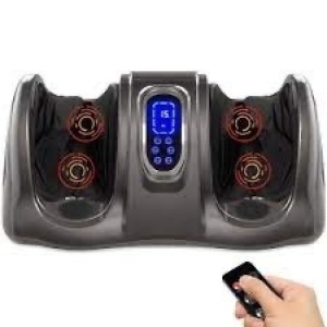 Therapeutic Foot Massager w/ High Intensity Rollers, Remote, 3 Modes