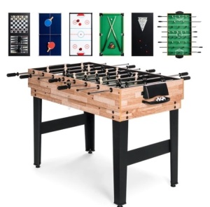 10-in-1 Combo Game Table Set w/ Pool, Foosball, Ping Pong, Chess - 2x4ft, Appears New, Retail $174.99