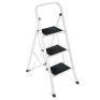 3-Step Portable Folding Step Ladder w/ Non-Slip Feet, 330lb Capacity