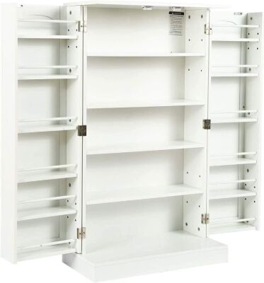 Kitchen Pantry Storage Cabinet with Adjustable Shelves