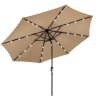 Solar LED Lighted Patio Umbrella w/ Tilt Adjustment, UV-Resistance - 10ft, Appears New, Retail $84.00