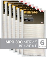 Filtrete 14x24x1, AC Furnace Air Filter, MPR 300, 6-Pack - Appears New&nbsp;