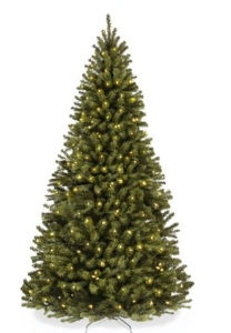 Pre-Lit Artificial Spruce Christmas Tree w/ Incandescent Lights, 9ft