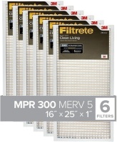 Filtrete 16x25x1, AC Furnace Air Filter, MPR 300, 6-Pack - Appears New&nbsp;