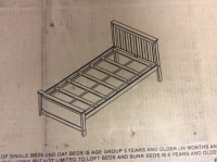 Wooden Twin Bed Frame, Unknown Details - Appears New&nbsp;