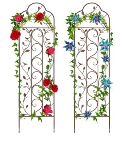 Set of 2 Iron Arched Garden Trellis