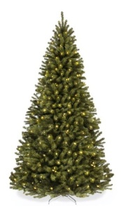 Pre-Lit Artificial Spruce Christmas Tree w/ Incandescent Lights, 9ft