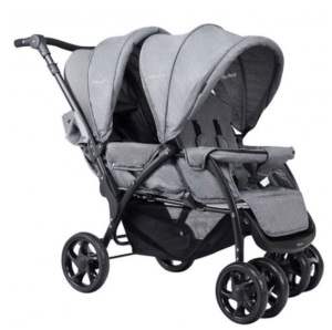 Foldable Lightweight Front Back Seats Double Baby Stroller-Gray, Appear New, Retail $232.33