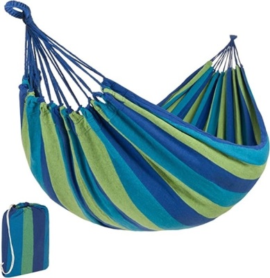 Best Choice Products, Indoor/Outdoor, Brazilian-Style Hammock Bed, With Portable Carrying Case. Ocean Blue, Like New, Retail - $24.99