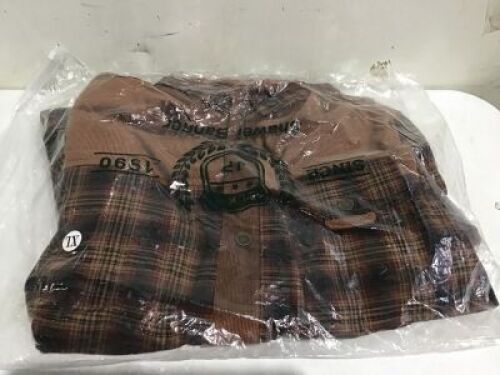 Tartan Plaid Button-Up Shirt, Size XL (52)