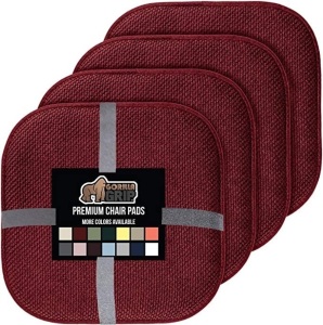 Gorilla Grip, Memory Foam Chair Cushions, Set of 4, 16x16, Like New, Retail - $49.99