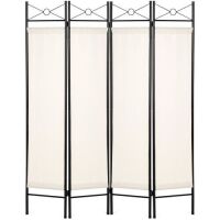 4-Panel Folding Privacy Screen Room Divider Decoration Accent, 6ft