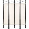 4-Panel Folding Privacy Screen Room Divider Decoration Accent, 6ft
