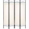 4-Panel Folding Privacy Screen Room Divider Decoration Accent, 6ft