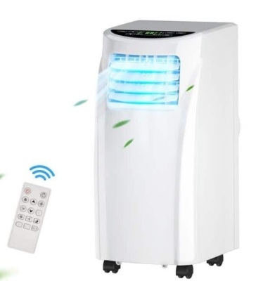 8,000 BTU Portable Air Conditioner with Dehumidifier in White, Box Damaged, Appears New, Retail $310.99