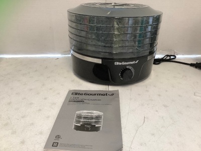 Elite Gourmet Food Dehydrator, Powers Up, Appears new