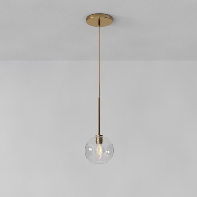 West Elm, Sculptural Glass Glodbe, Hardwired Pendant, 6"-13", Like New, Retail - $89