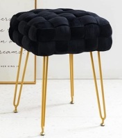 Velvet Footrest Stool, Appears new