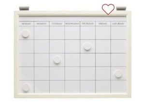 Pottery barn, Magnetic Whiteboard Calendar , White, Like New, retail - $99