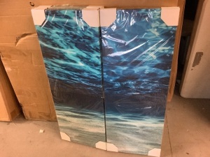 5 Panel Water Scene Wall Art, Appears New