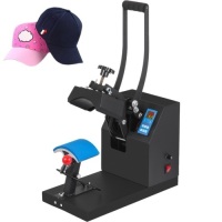 Heat Press 6x3.75 inch Curved Element Hat Press Clamshell Design for Hats Rigid Steel Frame No Stick Digital LCD Timer and Temperature Control. Appears New