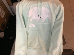 Women's Bearscape 2 PO Hoodie Misty Jade, Small, Dirty Spots, Ecommerce Return